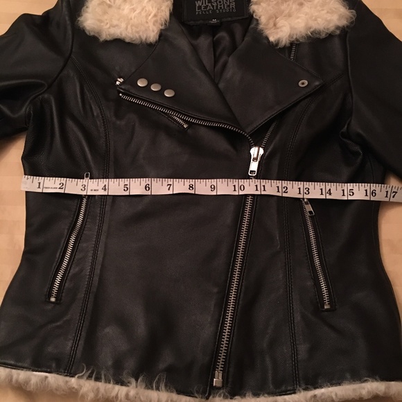 Host Pick! Wilsons Pelle Studio Leather Biker Jacket - Picture 13 of 14